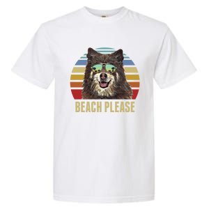 Beach Please Finnish Spitz Dog Funny Summer Gift Garment-Dyed Heavyweight T-Shirt