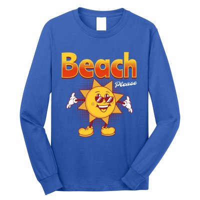 Beach Please Funny Summer Sunshine Pun Joke Gift Long Sleeve Shirt