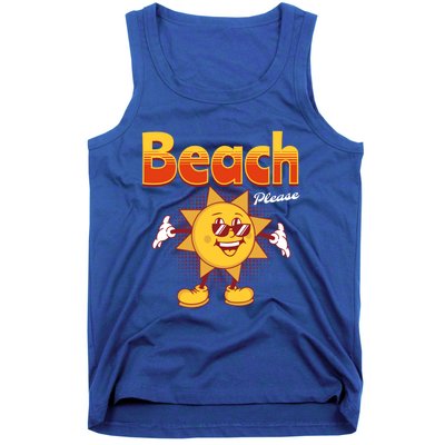 Beach Please Funny Summer Sunshine Pun Joke Gift Tank Top