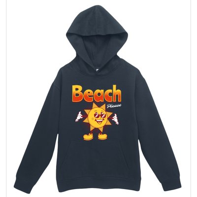 Beach Please Funny Summer Sunshine Pun Joke Gift Urban Pullover Hoodie