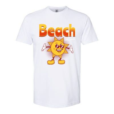 Beach Please Funny Summer Sunshine Pun Joke Gift Softstyle CVC T-Shirt