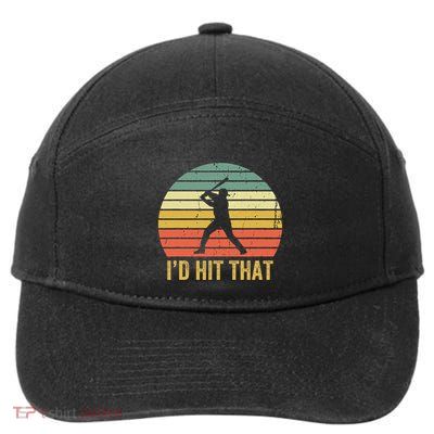 Baseball Player Funny ID Hit That Batter Sport 7-Panel Snapback Hat