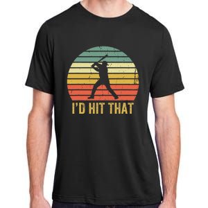 Baseball Player Funny ID Hit That Batter Sport Adult ChromaSoft Performance T-Shirt