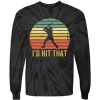 Baseball Player Funny ID Hit That Batter Sport Tie-Dye Long Sleeve Shirt