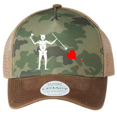Blackbeard Pirate Flag Jolly Roger Skeleton Halloween Legacy Tie Dye Trucker Hat