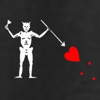 Blackbeard Pirate Flag Jolly Roger Skeleton Halloween Garment-Dyed Fleece Hoodie