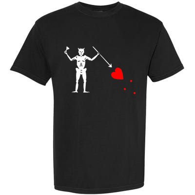 Blackbeard Pirate Flag Jolly Roger Skeleton Halloween Garment-Dyed Heavyweight T-Shirt