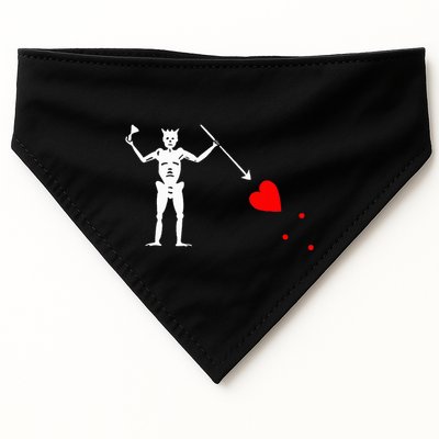 Blackbeard Pirate Flag Jolly Roger Skeleton Halloween USA-Made Doggie Bandana