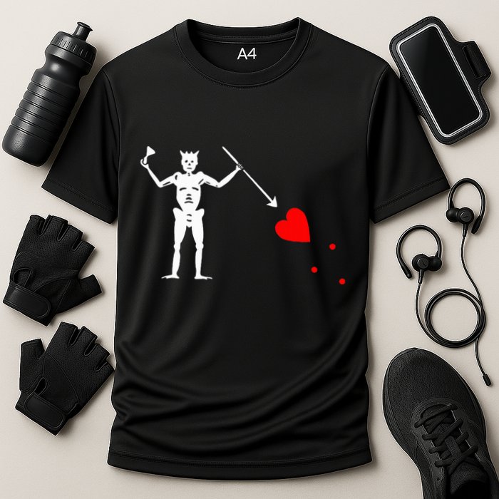 Blackbeard Pirate Flag Jolly Roger Skeleton Halloween Performance Shirt