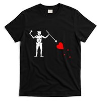 Blackbeard Pirate Flag Jolly Roger Skeleton Halloween T-Shirt