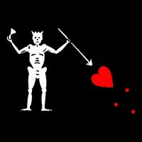 Blackbeard Pirate Flag Jolly Roger Skeleton Halloween T-Shirt