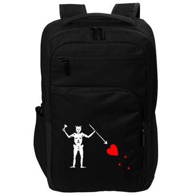 Blackbeard Pirate Flag Jolly Roger Skeleton Halloween Impact Tech Backpack