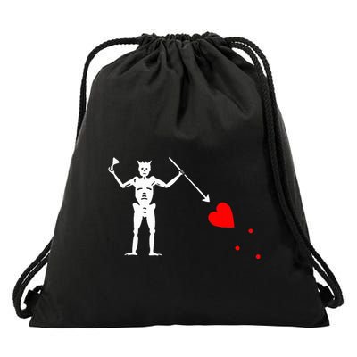Blackbeard Pirate Flag Jolly Roger Skeleton Halloween Drawstring Bag