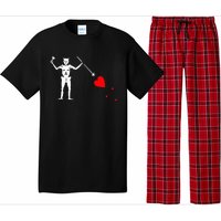 Blackbeard Pirate Flag Jolly Roger Skeleton Halloween Pajama Set