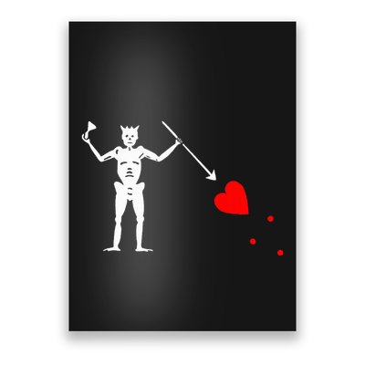 Blackbeard Pirate Flag Jolly Roger Skeleton Halloween Poster
