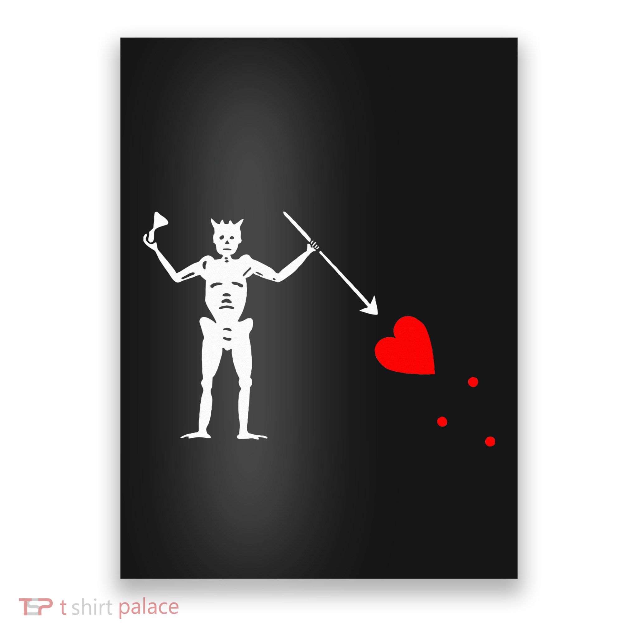 Blackbeard Pirate Flag Jolly Roger Skeleton Halloween Poster
