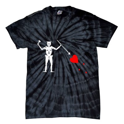 Blackbeard Pirate Flag Jolly Roger Skeleton Halloween Tie-Dye T-Shirt