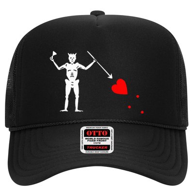 Blackbeard Pirate Flag Jolly Roger Skeleton Halloween Trucker Hat