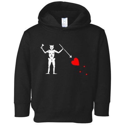 Blackbeard Pirate Flag Jolly Roger Skeleton Halloween Toddler Hoodie
