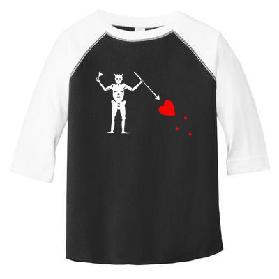 Blackbeard Pirate Flag Jolly Roger Skeleton Halloween Toddler Fine Jersey T-Shirt