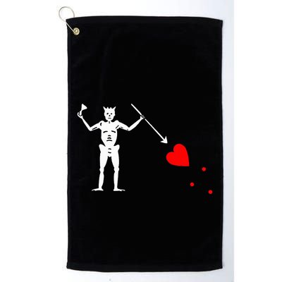 Blackbeard Pirate Flag Jolly Roger Skeleton Halloween Golf Towel
