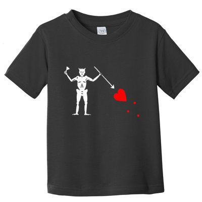 Blackbeard Pirate Flag Jolly Roger Skeleton Halloween Toddler T-Shirt