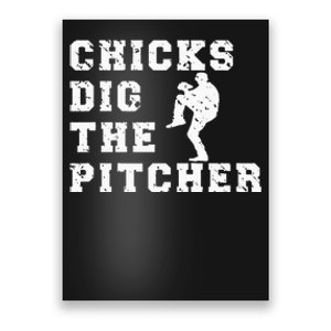 Baseball Pitcher Funny Poster