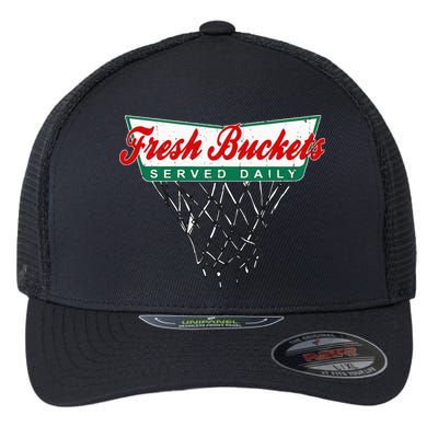 Basketball Player Fresh Buckets Served Daily Bball Flexfit Unipanel Trucker Cap
