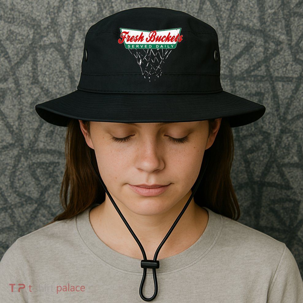 Basketball Player Fresh Buckets Served Daily Bball Bucket Hat