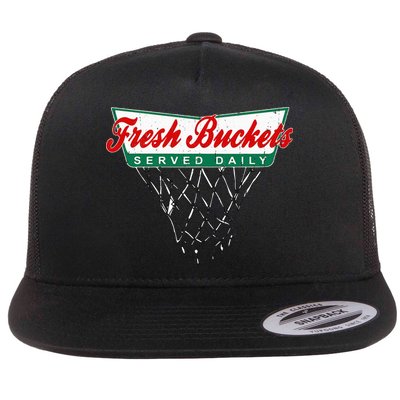 Basketball Player Fresh Buckets Served Daily Bball Flatbill Hat