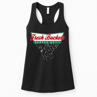 Basketball Player Fresh Buckets Served Daily Bball Womens Tank Top