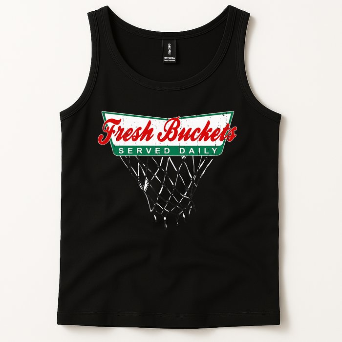 Basketball Player Fresh Buckets Served Daily Bball Tank Top