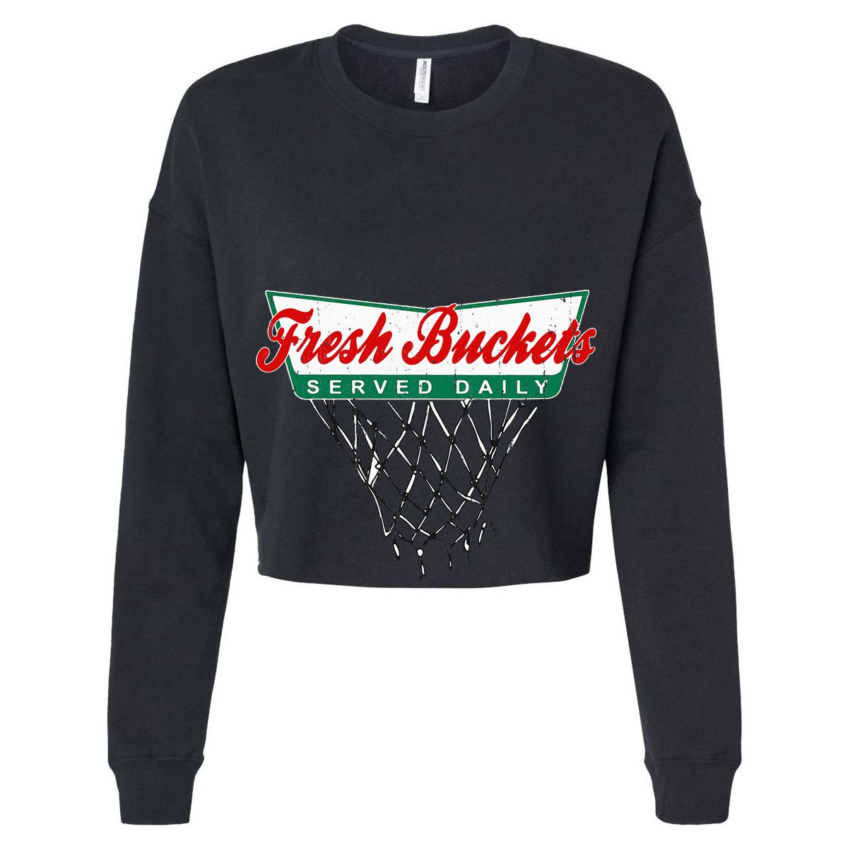 Basketball Player Fresh Buckets Served Daily Bball Women's Crop Top Tee