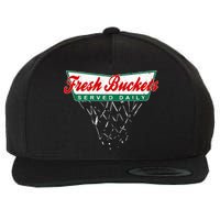 Basketball Player Fresh Buckets Served Daily Bball Wool Snapback Cap
