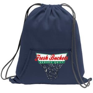 Basketball Player Fresh Buckets Served Daily Bball Sweatshirt Cinch Pack Bag