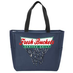 Basketball Player Fresh Buckets Served Daily Bball Zip Tote Bag