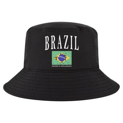 Brazil Painted Flag Cool Comfort Performance Bucket Hat