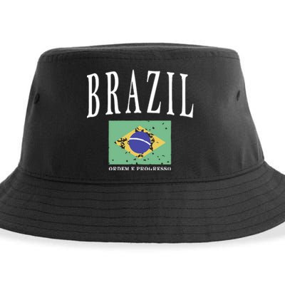 Brazil Painted Flag Sustainable Bucket Hat