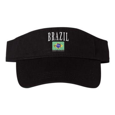 Brazil Painted Flag Valucap Bio-Washed Visor