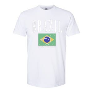 Brazil Painted Flag Softstyle® CVC T-Shirt