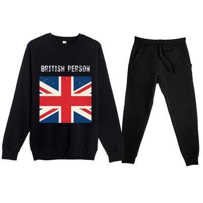 British Person funny Political Premium Crewneck Sweatsuit Set