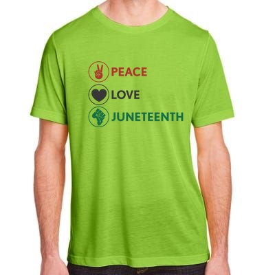 Black Pride Freedom Independence Day Peace Love Juneteenth Great Gift Adult ChromaSoft Performance T-Shirt