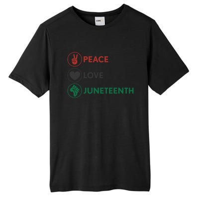 Black Pride Freedom Independence Day Peace Love Juneteenth Great Gift Tall Fusion ChromaSoft Performance T-Shirt