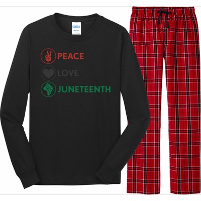 Black Pride Freedom Independence Day Peace Love Juneteenth Great Gift Long Sleeve Pajama Set