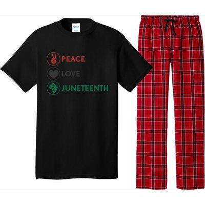 Black Pride Freedom Independence Day Peace Love Juneteenth Great Gift Pajama Set