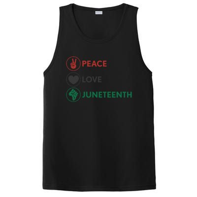 Black Pride Freedom Independence Day Peace Love Juneteenth Great Gift PosiCharge Competitor Tank