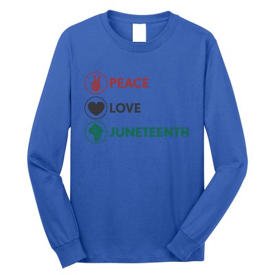 Black Pride Freedom Independence Day Peace Love Juneteenth Great Gift Long Sleeve Shirt