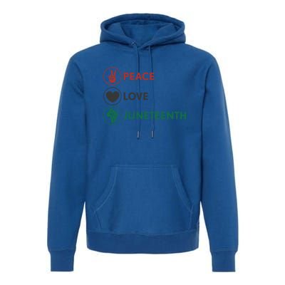 Black Pride Freedom Independence Day Peace Love Juneteenth Great Gift Premium Hoodie