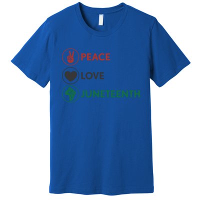 Black Pride Freedom Independence Day Peace Love Juneteenth Great Gift Premium T-Shirt