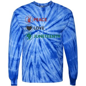 Black Pride Freedom Independence Day Peace Love Juneteenth Great Gift Tie-Dye Long Sleeve Shirt